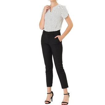 DOT Wanita Cetak V-Neck Atas